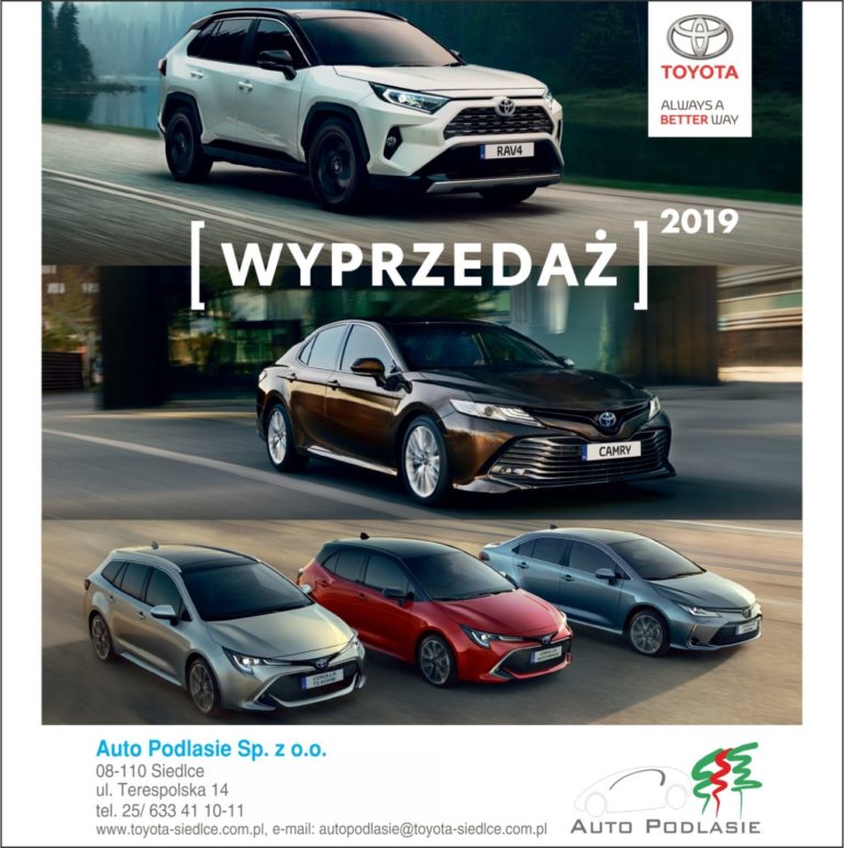 Toyota wyprzedaż 2019