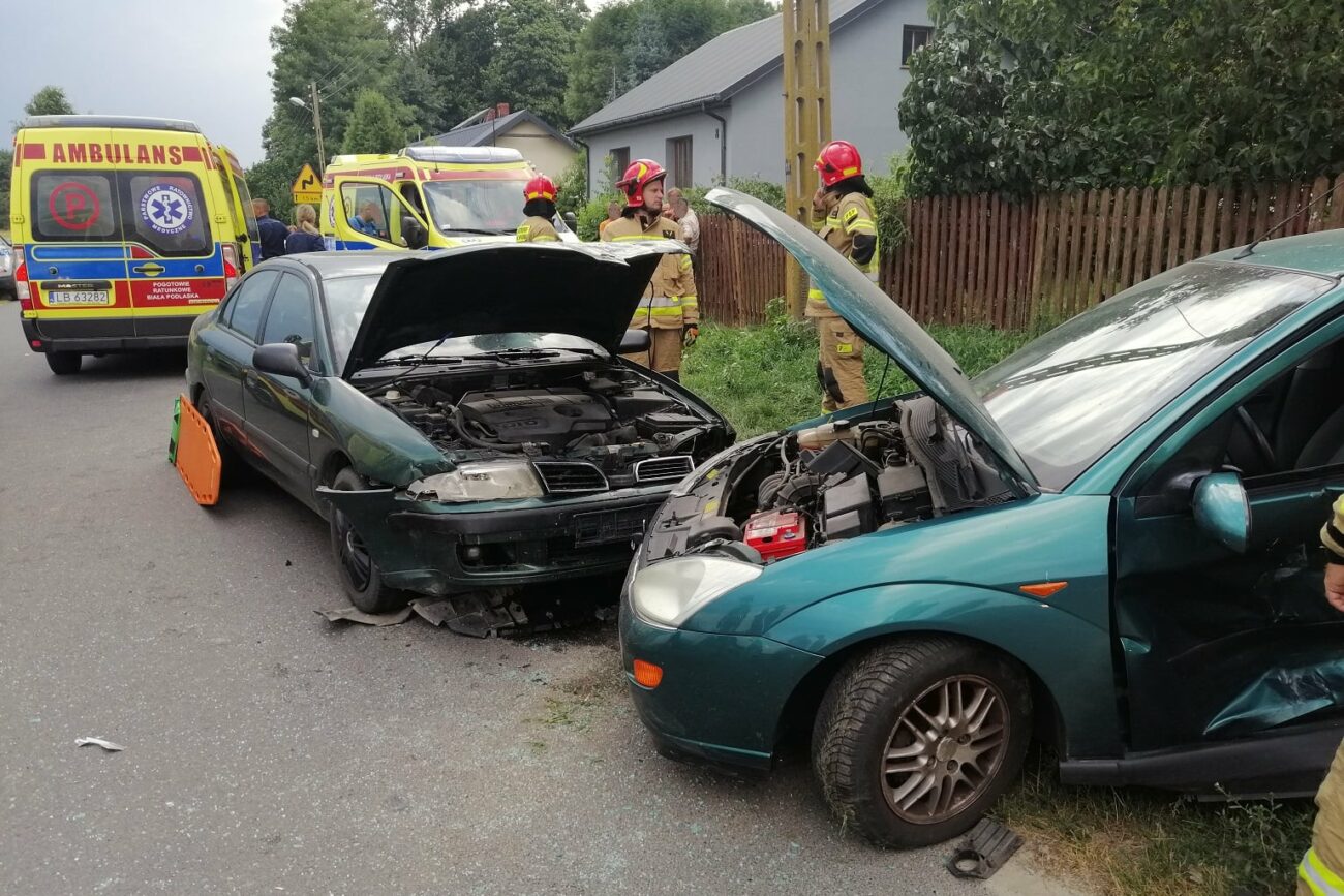 Zderzenie dwóch aut w Koczukówce