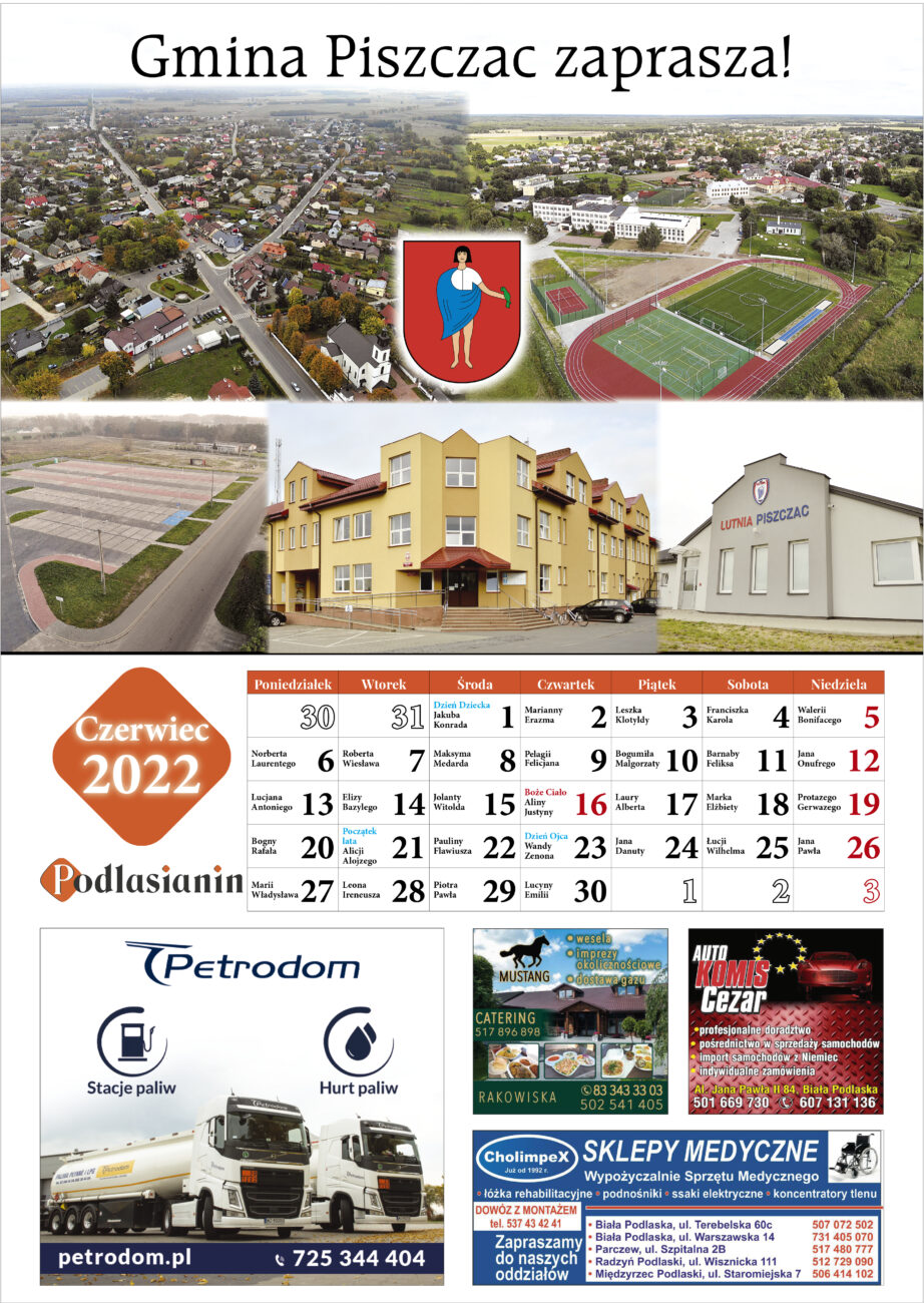 Kalendarz - czerwiec