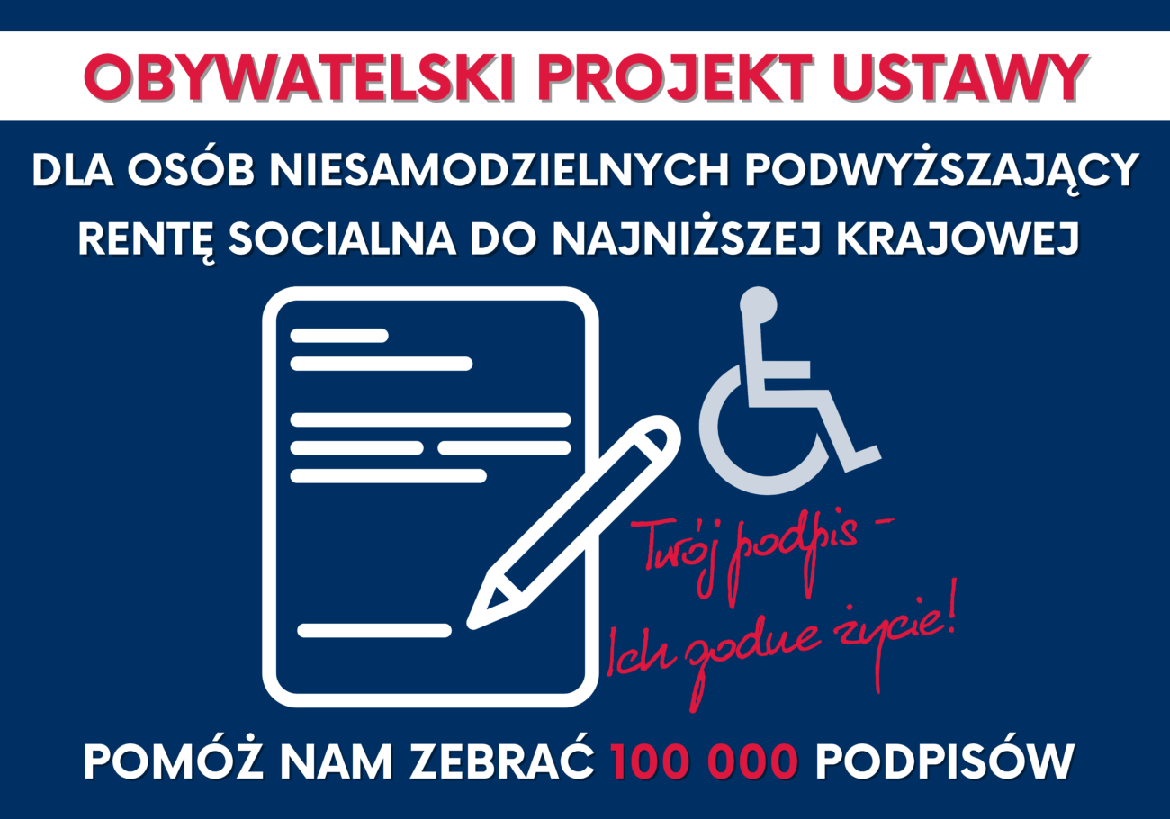 Będą Zbierać Podpisy W Sprawie Podwyższenia Renty Dla Niesamodzielnych Podlasianin 8679