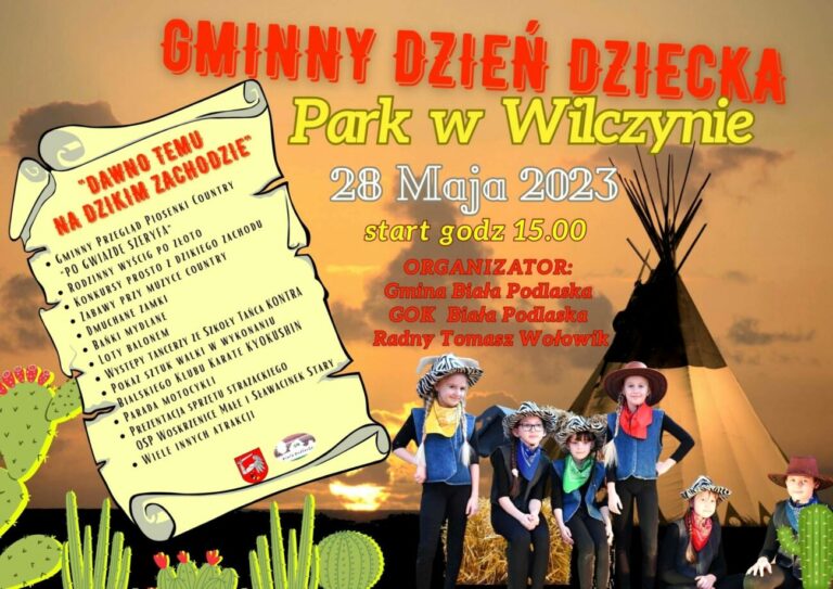 Wilczyn: Gminny Dzień Dziecka na Dzikim Zachodzie – zaproszenie