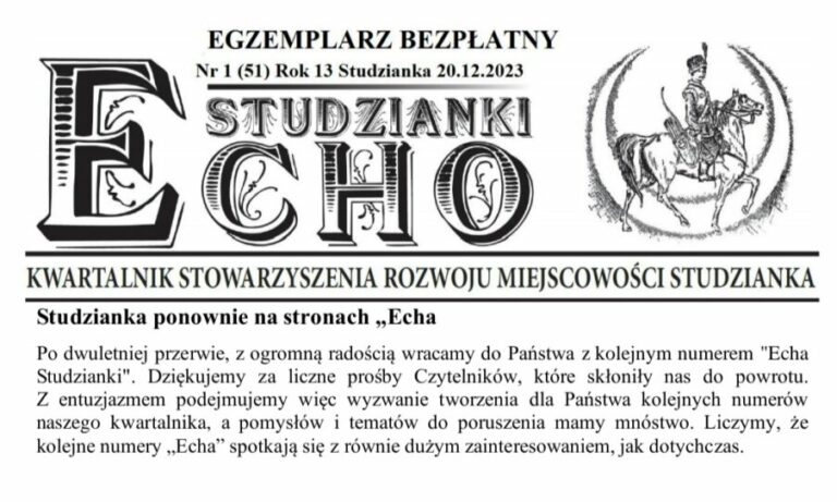 'Echo Studzianki' powraca. O czym przeczytamy w nowym numerze?
