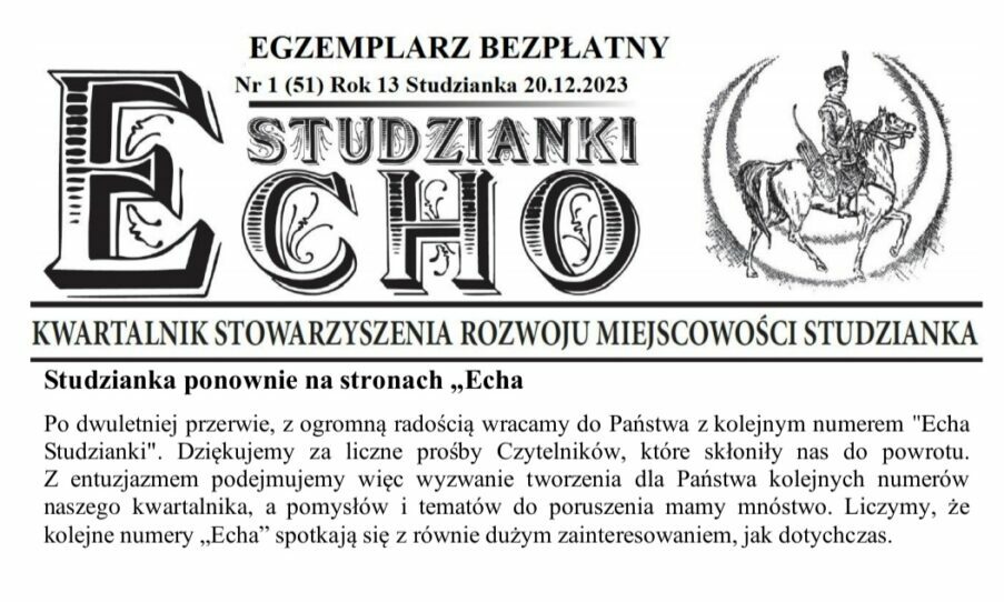 'Echo Studzianki' powraca. O czym przeczytamy w nowym numerze?