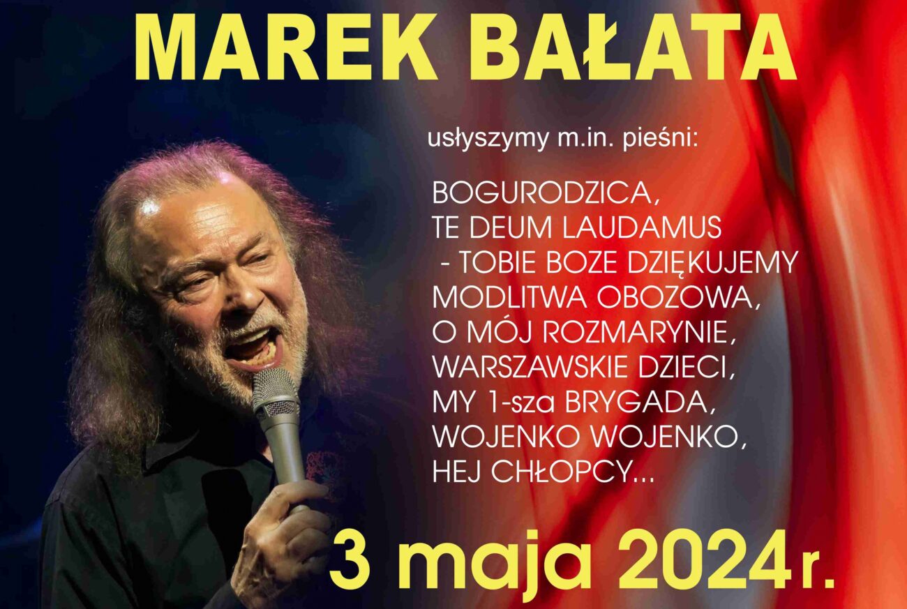 Wybitny wokalista jazzowy Marek Bałata z koncertem patriotycznym w Białej Podlaskiej