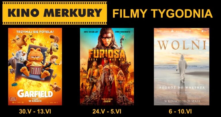 'Furiosa', 'Garfield' i 'Wariaci' w najbliższych dniach w bialskim kinie Merkury