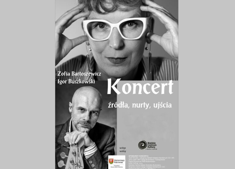 Koncert Zofii Bartoszewicz i Igora Buszkowskiego w Bialskim Centrum Kultury – zapowiedź