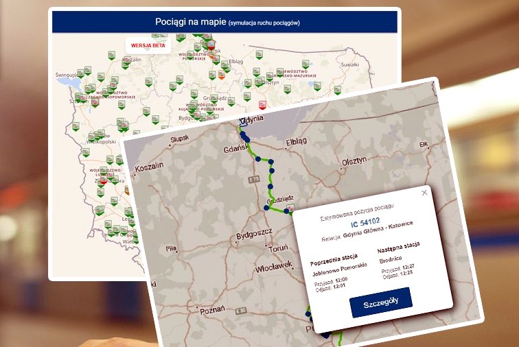 Sprawdź położenie pociągu – ulepszona wersja mapy w Portalu Pasażera