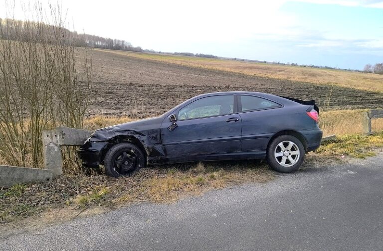 Była tak pijany, że wyrżnął mercedesem w barierkę ochronną przy jezdni