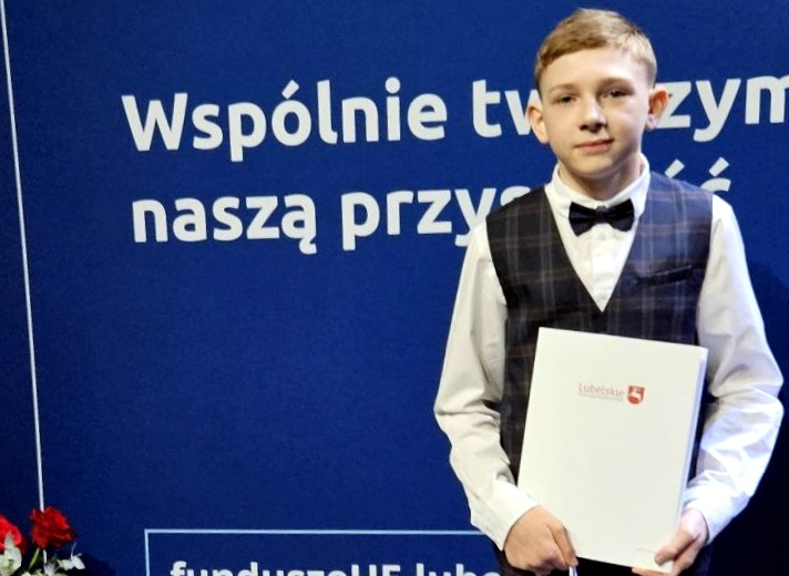 Bartek ze Szkoły Podstawowej w Zalesiu stypendystą marszałka województwa