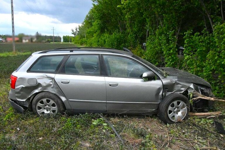 Pijana wiozła dwójkę dzieci, wypadła z drogi!