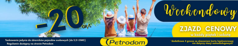 Petrodom - reklama nad postami2, baner główny2 i paski z banerkami - Weekendowy zjazd cenowy na wakacje