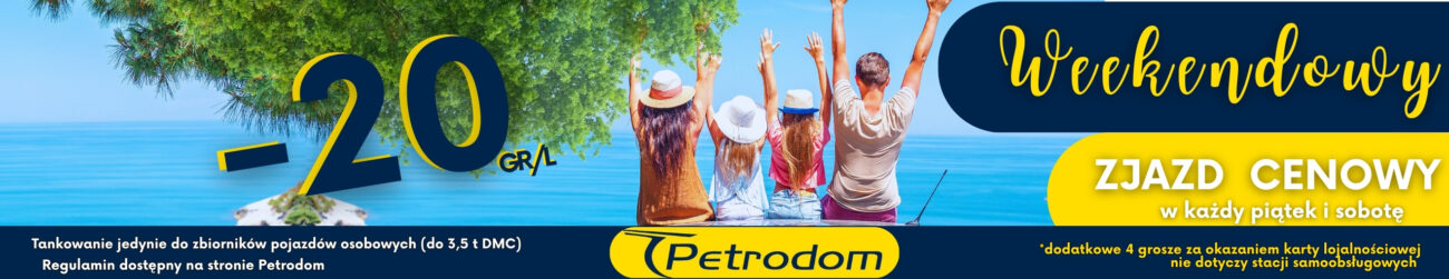 Petrodom - reklama nad postami2, baner główny2 i paski z banerkami - Weekendowy zjazd cenowy na wakacje
