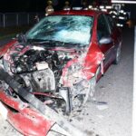 Pijany kierowca wbił się w jadącą przed nim ciężarówkę