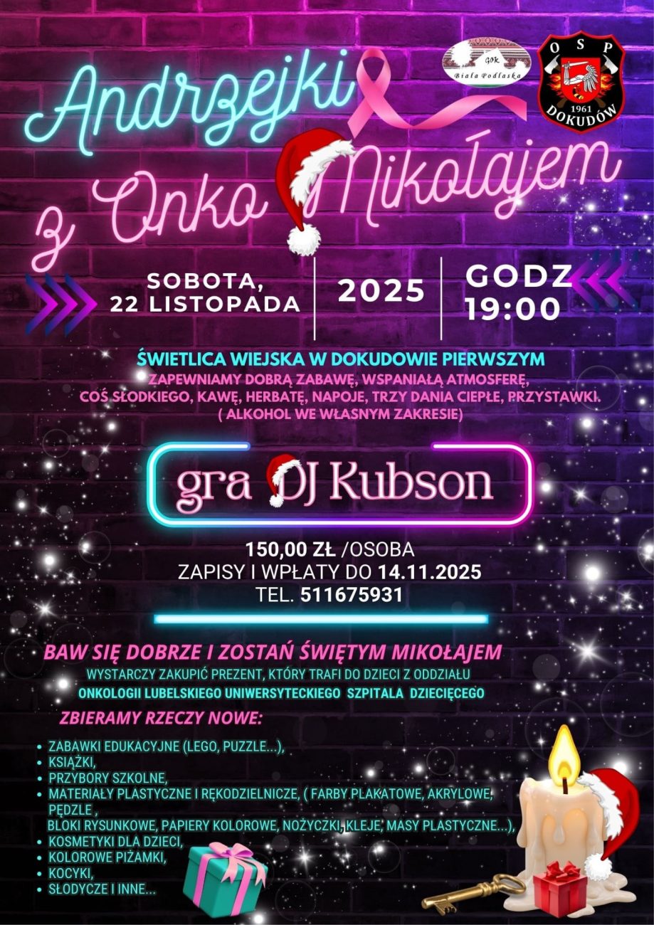 Andrzejki z Onko Mikołajem w Dokudowie Pierwszym! – zapowiedź