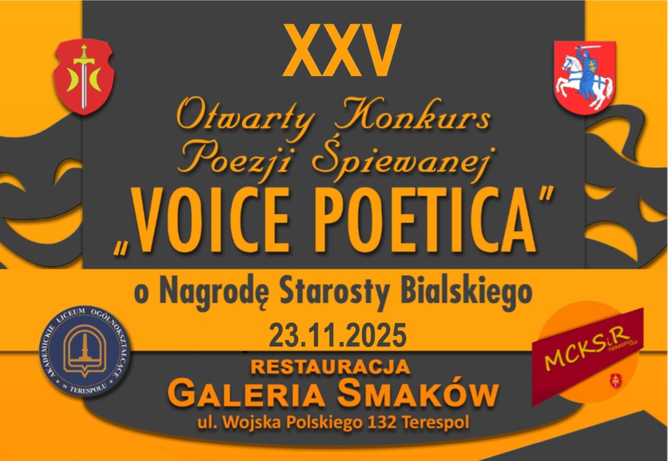 Zgłoś się do 25. Konkursu Poezji Śpiewanej Voice Poetica w Terespolu
