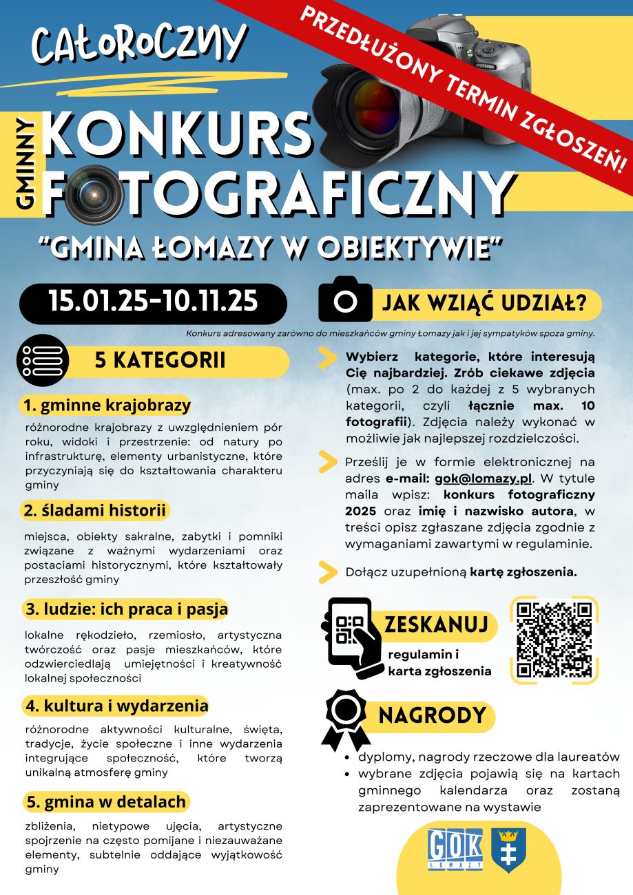 Uwaga, ostatnie dni przyjmowania zgłoszeń do konkursu ‚Gmina Łomazy w obiektywie’