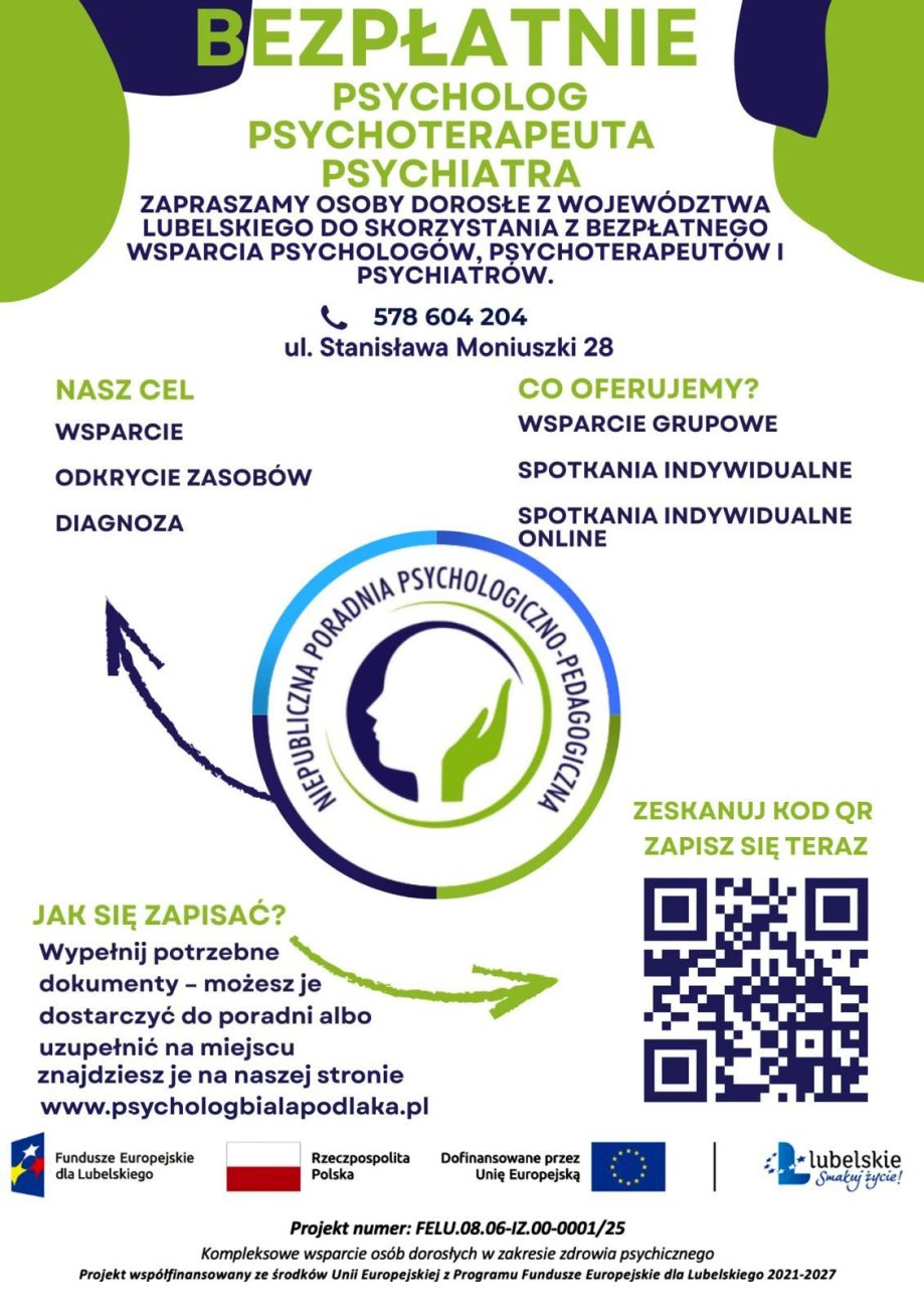 Weź udział w bezpłatnym projekcie, wspierającym zdrowie psychiczne mieszkańców Lubelskiego