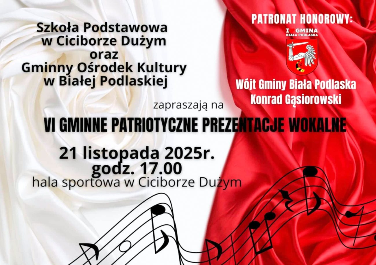 6. Gminne Patriotyczne Prezentacje Wokalne w Ciciborze Dużym – zapowiedź