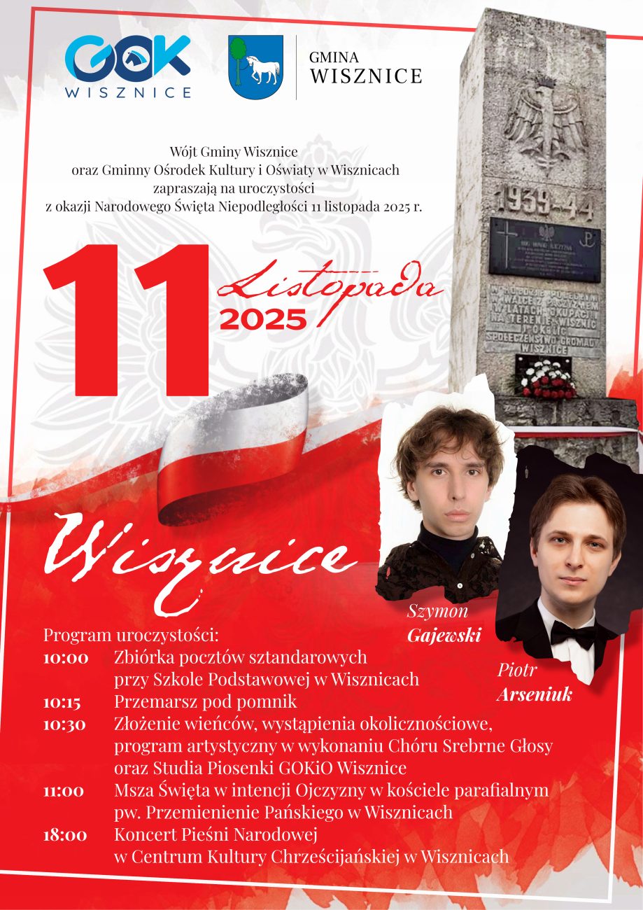 Uroczystość z okazji Narodowego Święta Niepodległości w gminie Wisznice – zapowiedź