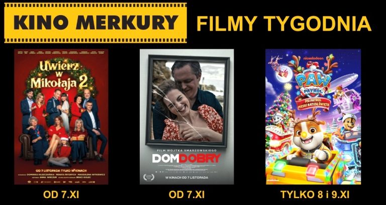 W Merkurym same premiery: 'Psi patrol. Pieski ratują święta', 'Uwierz w Mikołaja 2' i 'Dom dobry'