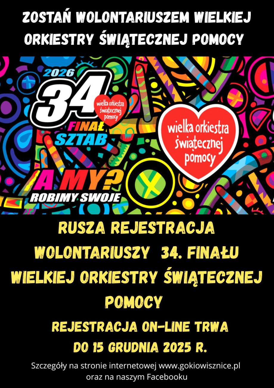 Wisznice: Zostań wolontariuszem WOŚP, realizowane są zapisy