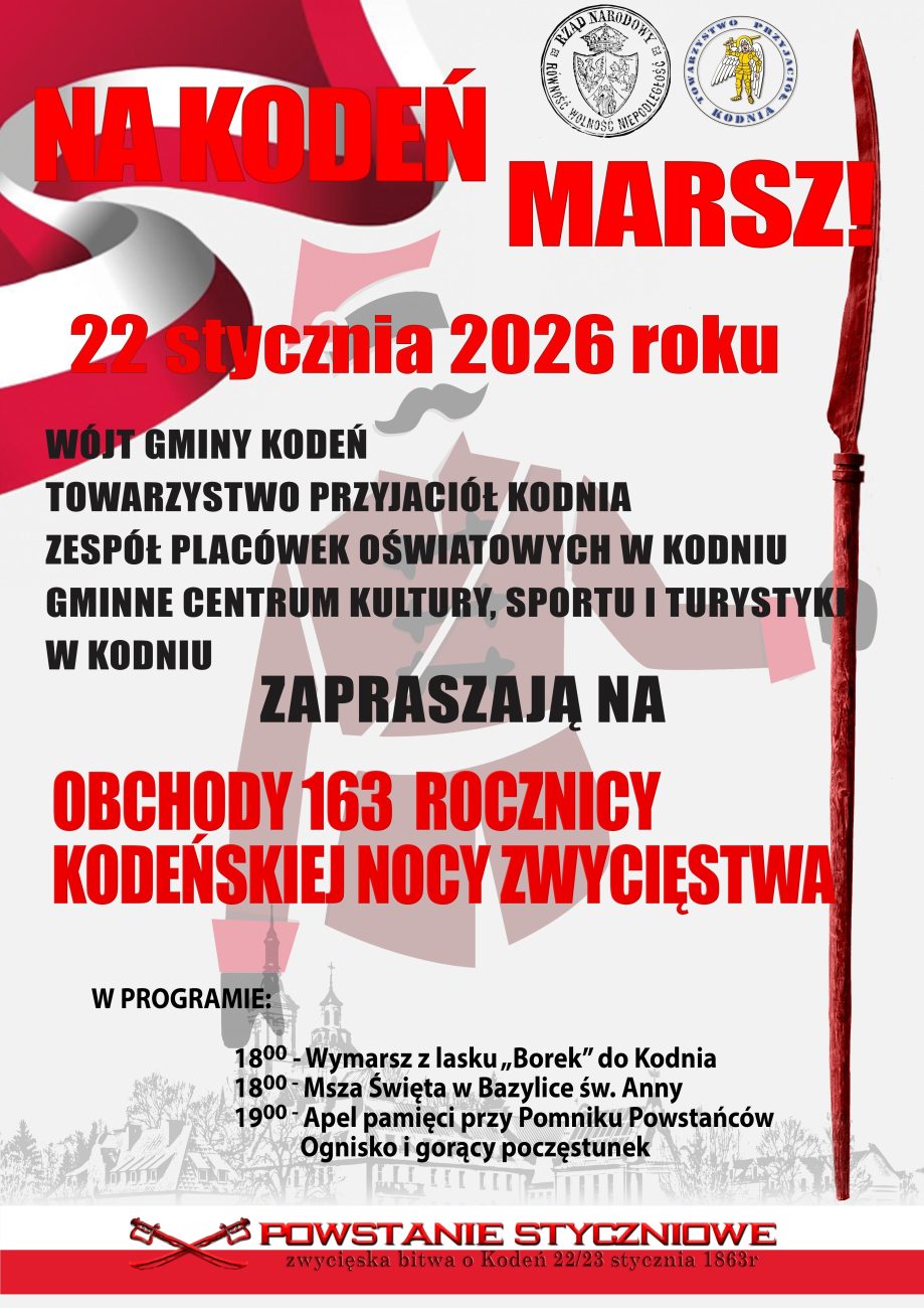 Na Kodeń marsz! – obchody 163. rocznicy kodeńskiej nocy zwycięstwa – zapowiedź