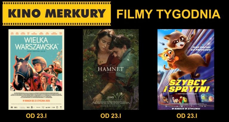 'Szybcy i sprytni' i 'Zwierzogród 2' dla dzieci, a 'Wielka Warszawska' i 'Hamnet' dla dorosłych w Merkurym
