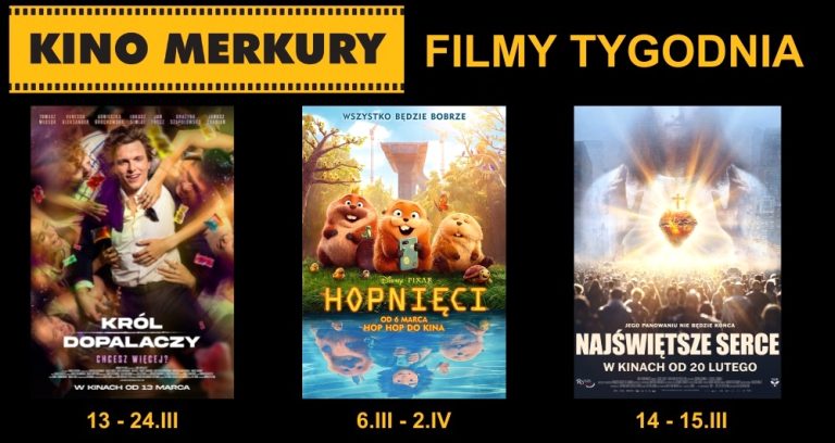 'Król dopalaczy' dla dorosłych i 'Hopnięci' dla dzieci na afiszu kina Merkury