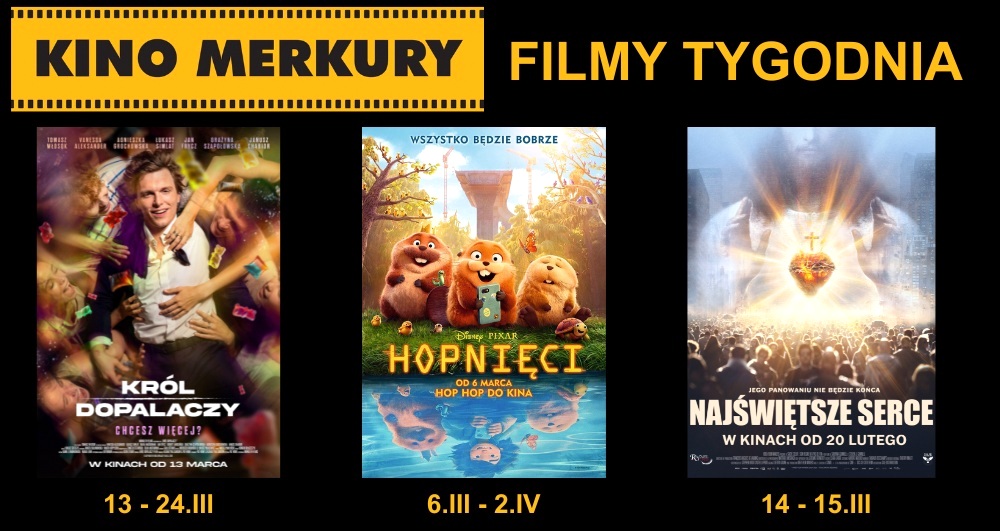 'Król dopalaczy' dla dorosłych i 'Hopnięci' dla dzieci na afiszu kina Merkury