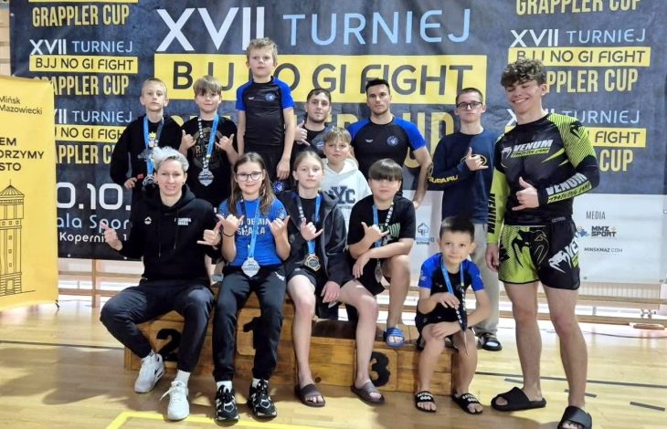 Sukcesy Academii Shaka na zawodach w Mińsku Mazowieckim. Świetne poddania i worek medali