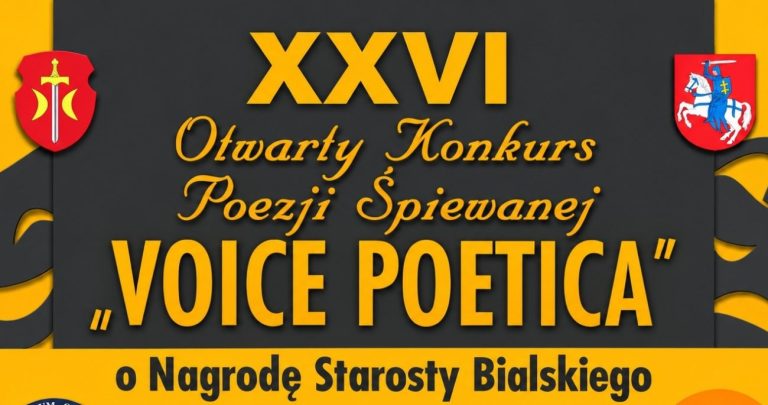 Czas na liryczne emocje i piękno słowa. Ruszyły zgłoszenia do 26. Konkursu Poezji Śpiewanej Voice Poetica w Terespolu [ZAPOWIEDŹ]