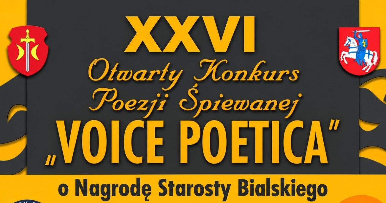 Czas na liryczne emocje i piękno słowa. Ruszyły zgłoszenia do 26. Konkursu Poezji Śpiewanej Voice Poetica w Terespolu [ZAPOWIEDŹ]